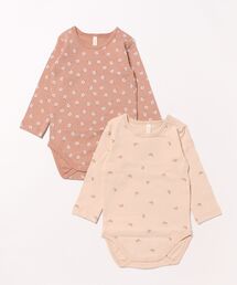 Quincy Mae（クインシーメイ）の「Jersey Bodysuit, 2-Pack || Rose Ditsy, Rainbows（その他ベビー用品）」
