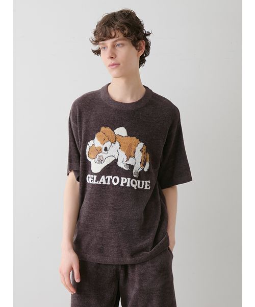 【ジェラートピケ】エアリーモコ ドッグジャガード ルームウェアセットアップ gelato pique ジェラートピケ オム エアリーモコドッグ