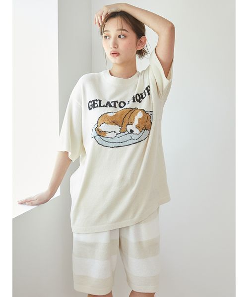HOMME】エアリーモコベアかき氷ジャガードプルオーバー(ニット