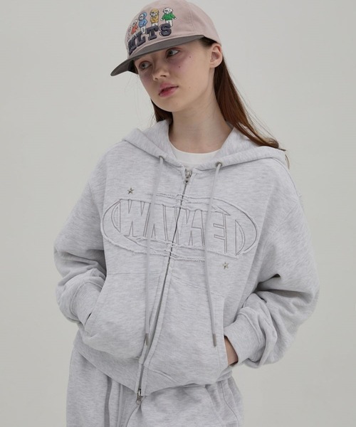 パーカー・フーディ Wai Kei Dolphin aplique washed hood zip-up 4BKH097 Wai Kei Dolphin aplique washed hood zip-up 4BKH097 (Wai Kei
