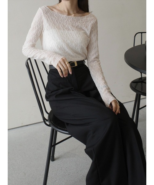 amel（エイメル）の「クラシックレースシアートップス/アイボリー（シャツ/ブラウス・レディース・アイボリー・FREE）」の8枚目の写真