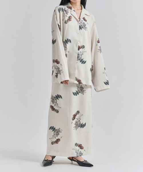 louren(ローレン )の「《ZOZOTOWN限定》【Louren/ローレン】botanical open collar shirts/ボタニカル柄オープンカラーシャツ/ブラウス(シャツ/ブラウス・レディース・アイボリー・FREE)」の9枚目の写真