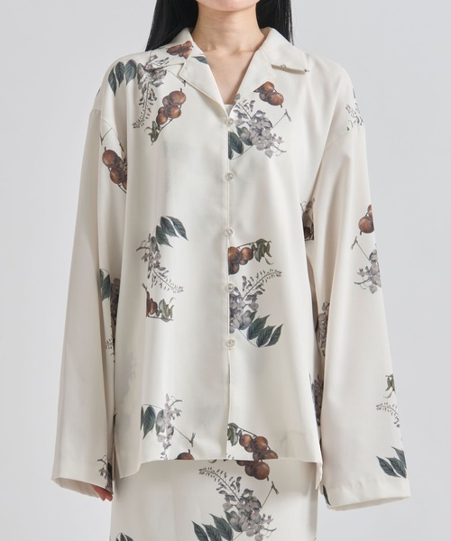 louren(ローレン )の「《ZOZOTOWN限定》【Louren/ローレン】botanical open collar shirts/ボタニカル柄オープンカラーシャツ/ブラウス(シャツ/ブラウス・レディース・アイボリー・FREE)」の7枚目の写真