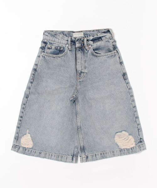 ALLSAINTS（オールセインツ）の「LOUIE WIDE LEG SHORTS | LOUIE ワイド レッグ ショーツ（デニムパンツ・レディース・ライトインディゴブルー・24/26/25）」の10枚目の写真