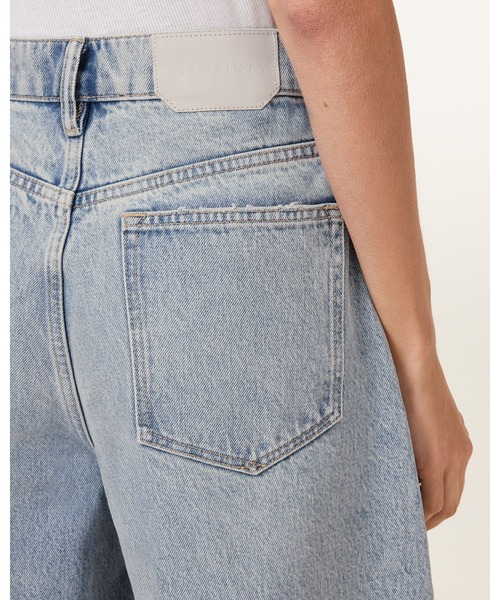 ALLSAINTS（オールセインツ）の「LOUIE WIDE LEG SHORTS | LOUIE ワイド レッグ ショーツ（デニムパンツ・レディース・ライトインディゴブルー・24/26/25）」の6枚目の写真