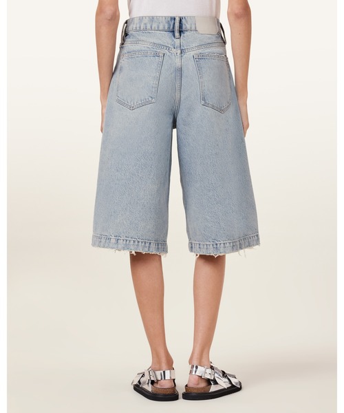ALLSAINTS（オールセインツ）の「LOUIE WIDE LEG SHORTS | LOUIE ワイド レッグ ショーツ（デニムパンツ・レディース・ライトインディゴブルー・24/26/25）」の7枚目の写真