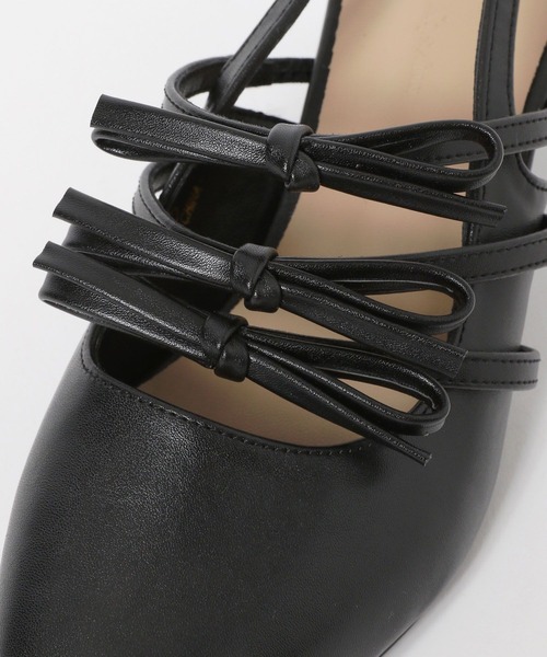 mysty woman(ミスティウーマン)の「リボンミュール 492310(パンプス・レディース・ブラック/ゴールド・MEDIUM/LARGE)」の7枚目の写真