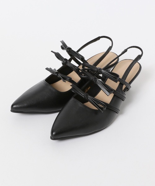 mysty woman(ミスティウーマン)の「リボンミュール 492310(パンプス・レディース・ブラック/ゴールド・MEDIUM/LARGE)」の11枚目の写真