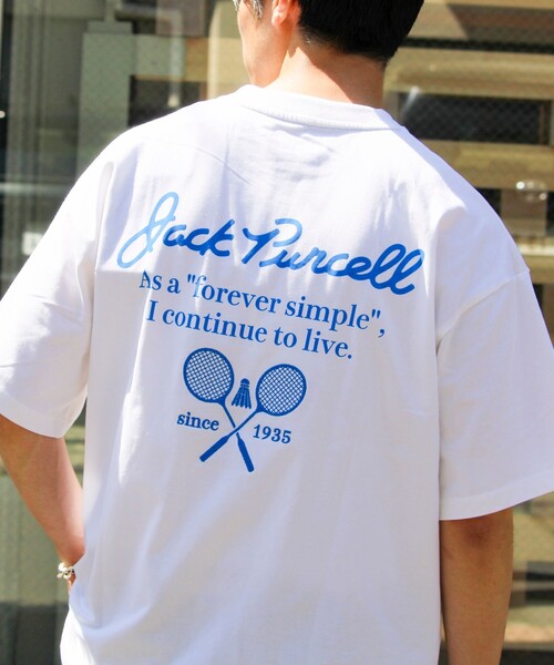 JACK PURCELL（ジャックパーセル）の「【Jack Purcell/ジャックパーセル】コーマ天竺 バックプリント グラフィックTシャツ（Tシャツ/カットソー・メンズ・ホワイト系その他2/ホワイト系その他4/ホワイト系その他5/ブルー系その他2/グレー系その他/ホワイト系その他3/ブルー系その他/グレー系その他2・S/M/L）」の4枚目の写真
