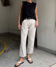 LBC | コットンシャンブレーテーパードパンツ(その他パンツ)