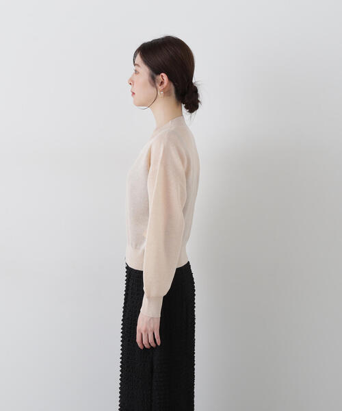 PROPORTION BODY DRESSING（プロポーションボディドレッシング）の「シアーニットブルゾン / 1215155401（テーラードジャケット・レディース・ブラック/ホワイト/ベージュ・FREE）」の7枚目の写真