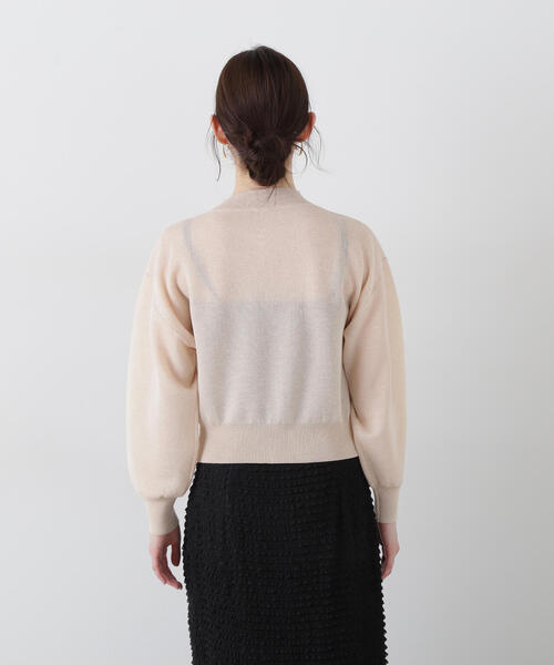 PROPORTION BODY DRESSING（プロポーションボディドレッシング）の「シアーニットブルゾン / 1215155401（テーラードジャケット・レディース・ブラック/ホワイト/ベージュ・FREE）」の8枚目の写真