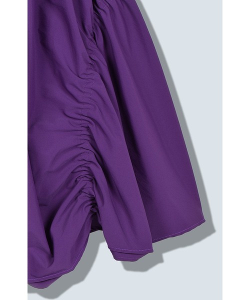 OMMO(オーエムエムオー)の「IRREGULAR SHIRRING CAMI OP(ワンピース・レディース・ブラック系その他/ブラック/パープル・SMALL/MEDIUM)」の22枚目の写真