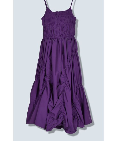 ワンピース OMMO IRREGULAR SHIRRING CAMI OP IRREGULAR SHIRRING CAMI OP（ワンピース）｜OMMO（オーエム