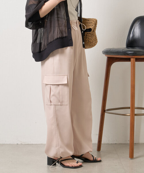 Jena espace merveilleux（ジェナ　エスパスメルヴェイユ）の「トロミパラシュートパンツ（その他パンツ・レディース・チャコールグレー/ベージュ/ミント・FREE）」の19枚目の写真