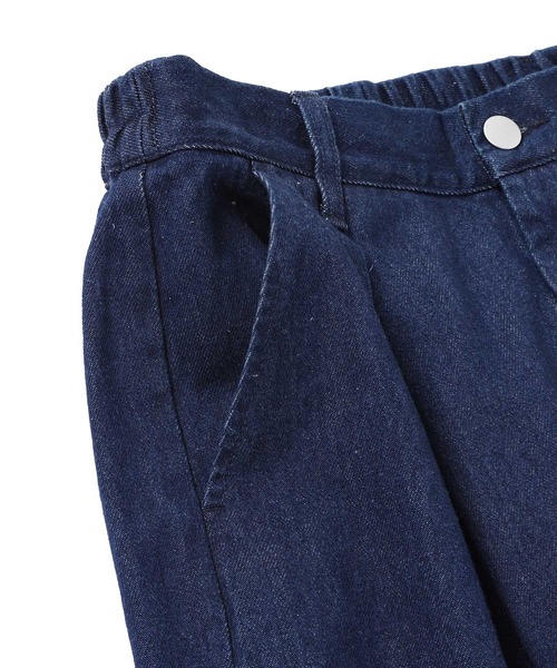 タックバギー デニム タックバギーデニムパンツ【自宅で試着、返品送料無料】(S 淡