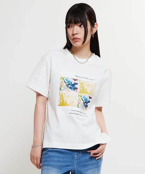 SOFFITTO（ソフィット）の「【Soffitto×Downs Town Project】コラボTシャツ（Tシャツ/カットソー・レディース・グレー/オフホワイト・FREE）」の2枚目の写真