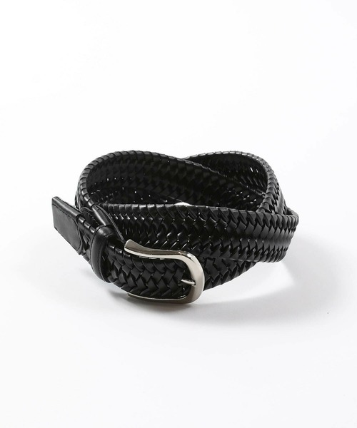 MEN'S BIGI（メンズビギ）の「【DOMODOSSOLA】レザーメッシュプレーンベルト（ベルト・メンズ・ネイビー/ブラウン/ブラック・03/02）」の2枚目の写真