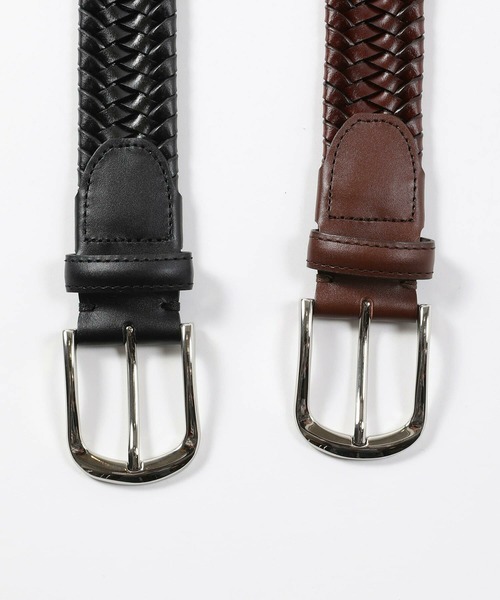 MEN'S BIGI（メンズビギ）の「【DOMODOSSOLA】レザーメッシュプレーンベルト（ベルト・メンズ・ネイビー/ブラウン/ブラック・03/02）」の14枚目の写真