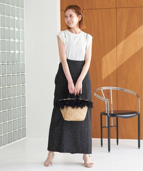 SLOBE IRNA Iラインキャミワンピース&ノースリーブTeeセット 追加/2枚セット》アイラインキャミワンピース×ノースリーブTEE