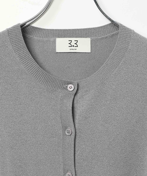 3.3 Field Trip （3.3フィールドトリップ）の「3.3 Field Trip／リボンレイヤードカーディガン（カーディガン/ボレロ・レディース・ネイビー/グレー/オフホワイト・FREE）」の16枚目の写真