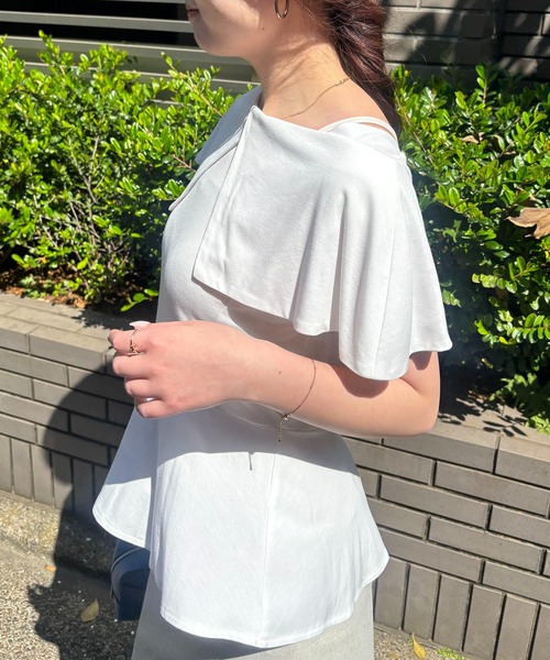 VIS(ビス)の「【WEB限定】ビッグカラーペプラムカットソー(Tシャツ/カットソー・レディース・ホワイト/ブラック/ピンク・FREE)」の10枚目の写真