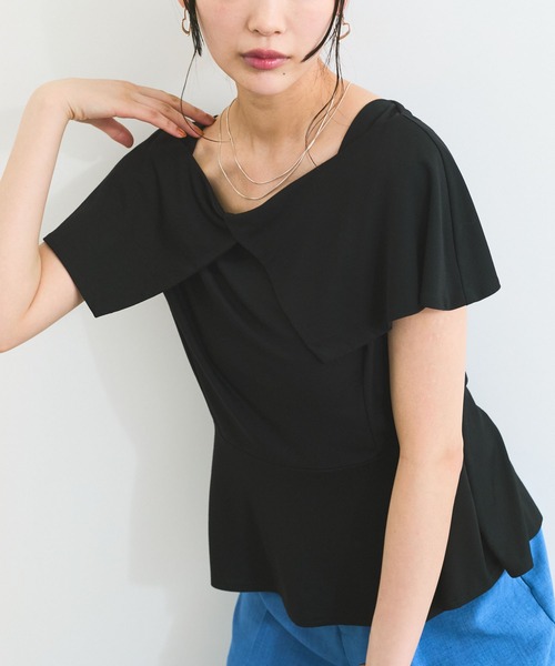 VIS(ビス)の「【WEB限定】ビッグカラーペプラムカットソー(Tシャツ/カットソー・レディース・ホワイト/ブラック/ピンク・FREE)」の14枚目の写真
