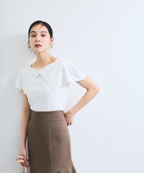 VIS(ビス)の「【WEB限定】ビッグカラーペプラムカットソー(Tシャツ/カットソー・レディース・ホワイト/ブラック/ピンク・FREE)」の20枚目の写真