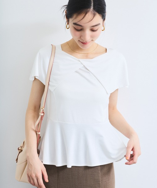 VIS(ビス)の「【WEB限定】ビッグカラーペプラムカットソー(Tシャツ/カットソー・レディース・ホワイト/ブラック/ピンク・FREE)」の21枚目の写真