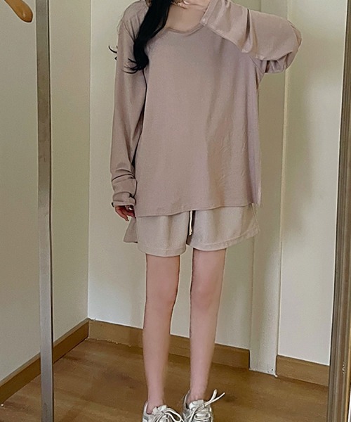 2ly2(トゥーリートゥー)の「ゆるだぼスウェットショートパンツ(その他パンツ・レディース・グレー/ブラック/ベージュ/ブラウン・FREE)」の16枚目の写真