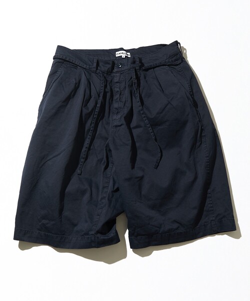 CAHLUMN カウラム スラックスパンツ　XXL ブラック CAHLUMN/カウラム Polyester 1 Tuck Slacks Pant/ポリエステル 1