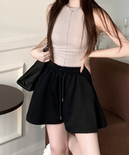 Teem Store(チームストア)の「スウェットフレアショートパンツ(スウェットパンツ・レディース・アイボリー/ブラック/グレー・S/M)」の19枚目の写真