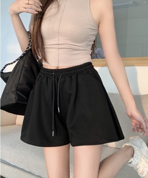 Teem Store(チームストア)の「スウェットフレアショートパンツ(スウェットパンツ・レディース・アイボリー/ブラック/グレー・S/M)」の8枚目の写真
