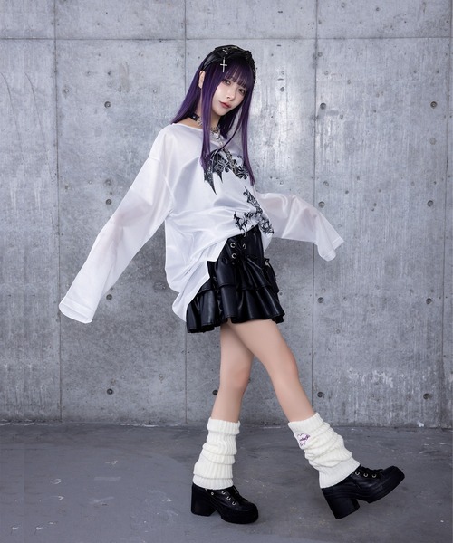Amilige（アミリージュ）の「コウモリクロスプリントメッシュ