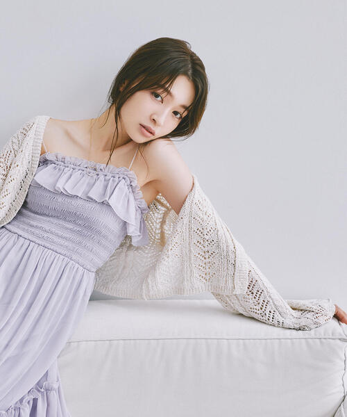 ま*ん様 NBB ♡ 【上西星来さんコラボ】フリルシャーリングキャミワンピース NATURAL BEAUTY BASIC（ナチュラルビューティーベーシック）の