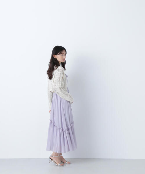 ま*ん様 NBB ♡ 【上西星来さんコラボ】フリルシャーリングキャミワンピース NATURAL BEAUTY BASIC（ナチュラルビューティーベーシック）の