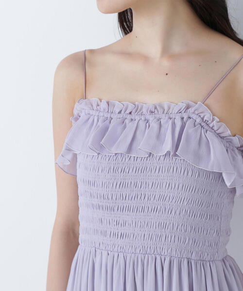 ま*ん様 NBB ♡ 【上西星来さんコラボ】フリルシャーリングキャミワンピース NATURAL BEAUTY BASIC（ナチュラルビューティーベーシック）の