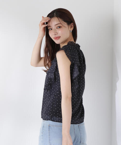 PROPORTION BODY DRESSING（プロポーションボディドレッシング）の「ドット柄ブラウス / 1215210605（シャツ/ブラウス・レディース・ブラック/ホワイト系その他/ブラウン・FREE）」の5枚目の写真