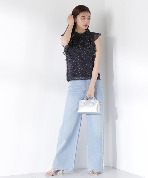 PROPORTION BODY DRESSING（プロポーションボディドレッシング）の「ドット柄ブラウス / 1215210605（シャツ/ブラウス・レディース・ブラック/ホワイト系その他/ブラウン・FREE）」の6枚目の写真