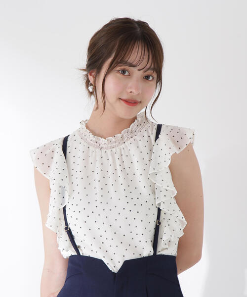 PROPORTION BODY DRESSING（プロポーションボディドレッシング）の「ドット柄ブラウス / 1215210605（シャツ/ブラウス・レディース・ブラック/ホワイト系その他/ブラウン・FREE）」の8枚目の写真