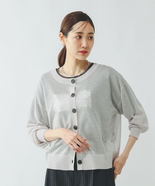 GLOBAL WORK（グローバルワーク）の「シアークルーカーディガン/288084（カーディガン/ボレロ・レディース・ブラック/ライトグレー/レッド・LARGE/MEDIUM）」の11枚目の写真