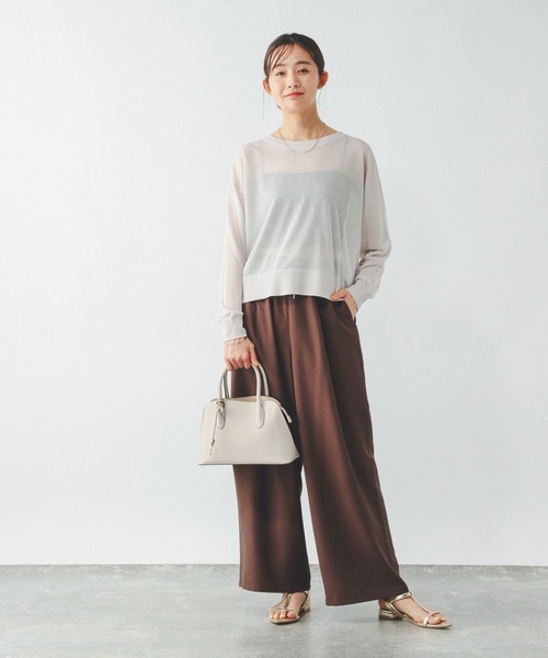 GLOBAL WORK（グローバルワーク）の「シアークルーカーディガン/288084（カーディガン/ボレロ・レディース・ブラック/ライトグレー/レッド・LARGE/MEDIUM）」の12枚目の写真