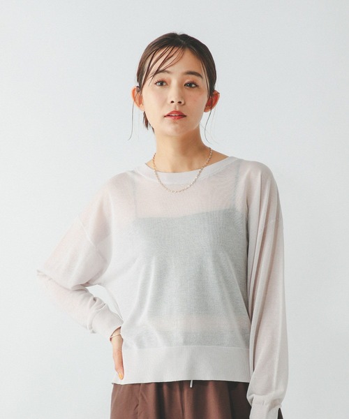 GLOBAL WORK（グローバルワーク）の「シアークルーカーディガン/288084（カーディガン/ボレロ・レディース・ブラック/ライトグレー/レッド・LARGE/MEDIUM）」の14枚目の写真