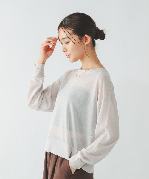 GLOBAL WORK（グローバルワーク）の「シアークルーカーディガン/288084（カーディガン/ボレロ・レディース・ブラック/ライトグレー/レッド・LARGE/MEDIUM）」の15枚目の写真