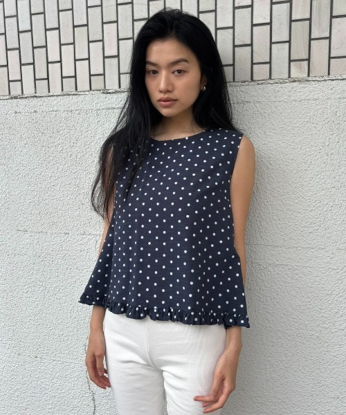 UNMINOU ドビーフリル ブラウス 黒 ブラック アンミヌ 半袖 トップス 楽天市場】【OUTLET SALE】トップス《シアードットキャミ付き