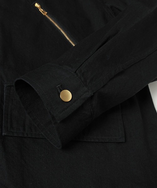 CULLNI（クルニ）の「DOUBLE POCKET ZIP UP JACKET（デニムジャケット・メンズ・ダークインディゴブルー/アイボリー/ブラック・1/2）」の14枚目の写真