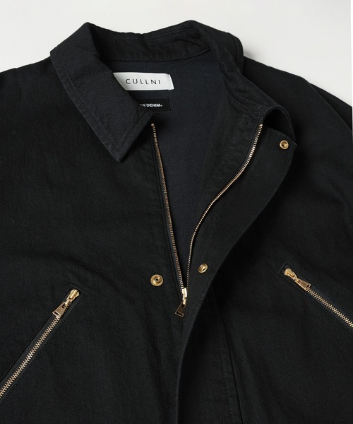 CULLNI（クルニ）の「DOUBLE POCKET ZIP UP JACKET（デニムジャケット・メンズ・ダークインディゴブルー/アイボリー/ブラック・1/2）」の15枚目の写真