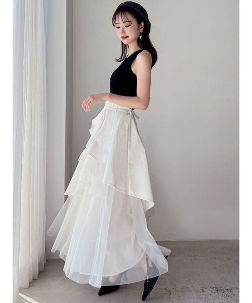 WEB限定】チュールドッキングフレアスカート（スカート）｜RESEXXY