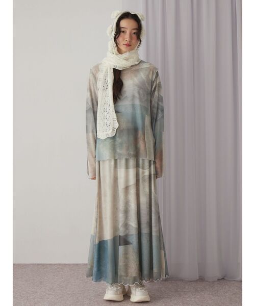 merry jenny（メリージェニー）の「dreamingメッシュtops（Tシャツ/カットソー・レディース・ピンク/グリーン・FREE）」の15枚目の写真