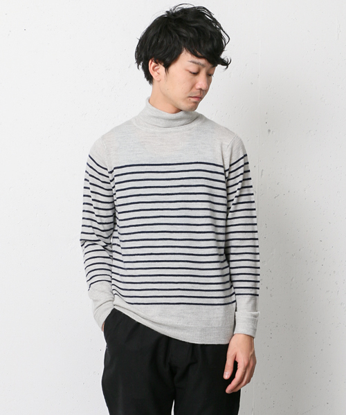 URBAN RESEARCH DOORS MENS（アーバンリサーチ ドアーズ メンズ）の「DOORS Washable Wool Turtle Knit（ニット/セーター・メンズ・ブルー/カモフラージュ/ホワイト系その他/グリーン/グレー・40/38）」の2枚目の写真